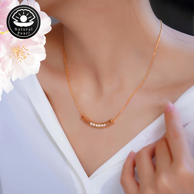 3mm Freshwater Pearl Necklace Adjustable Length Natural Pearls